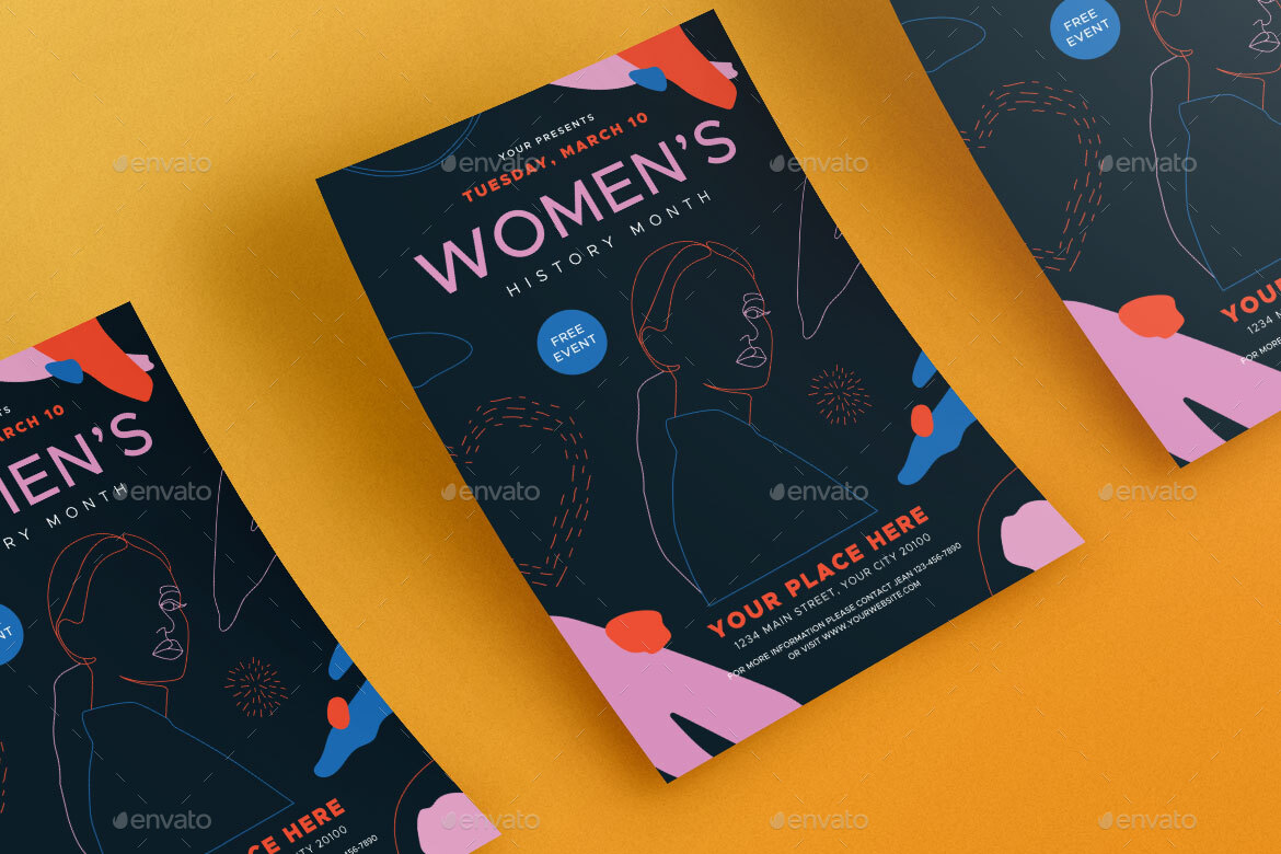 Womens History Month Flyer Print Templates Graphicriver 7924